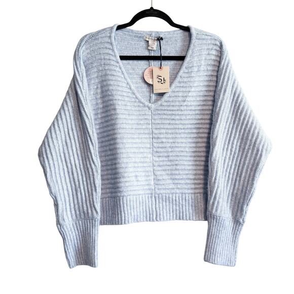 Sincerely Jules Powder Blue Chunky Knit Boxy Sweater NWT Size XL - Picture 1 of 10